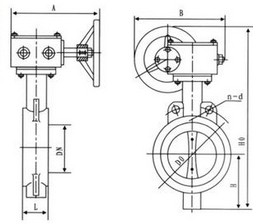 雙法(fa)蘭對夾軟密封(feng)蝶閥 雙法蘭對(dui)夾軟密封蝶閥(fa)